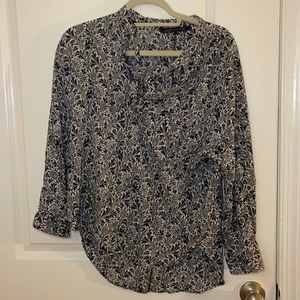Zara blouse with tie on neckline